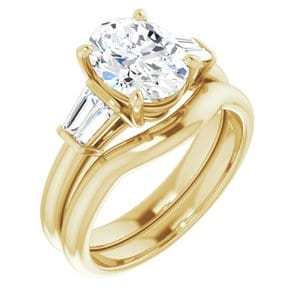 Rings 14K Yellow 9x7 mm Oval Engagement Ring Mounting