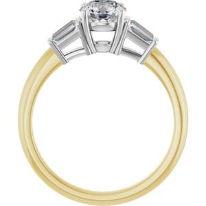 Rings 14K Yellow/White 5.8 mm Round Engagement Ring Mounting