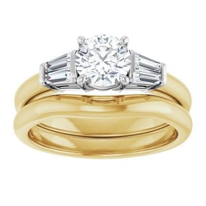 Rings 14K Yellow/White 5.8 mm Round Engagement Ring Mounting