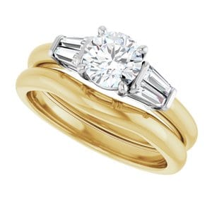Rings 14K Yellow/White 5.8 mm Round Engagement Ring Mounting
