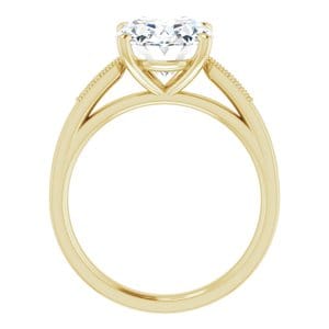 Rings 14K Yellow 11x9 mm Oval Engagement Ring Mounting