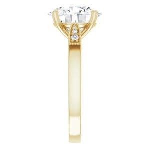 Rings 14K Yellow 11x9 mm Oval Engagement Ring Mounting