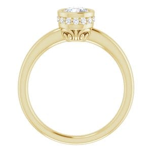 Rings 14K Yellow 5.2 mm Round Engagement Ring Mounting