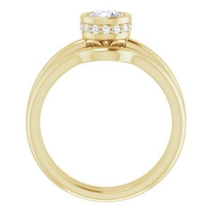 Rings 14K Yellow 5.2 mm Round Engagement Ring Mounting