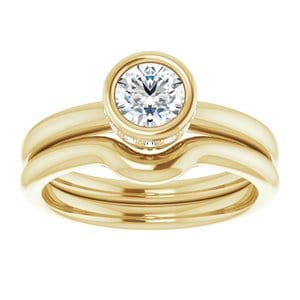 Rings 14K Yellow 5.2 mm Round Engagement Ring Mounting