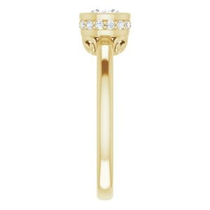 Rings 14K Yellow 5.2 mm Round Engagement Ring Mounting