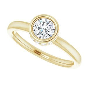 Rings 14K Yellow 5.2 mm Round Engagement Ring Mounting