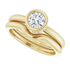 Rings 14K Yellow 5.2 mm Round Engagement Ring Mounting