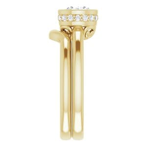 Rings 14K Yellow 6 mm Round Engagement Ring Mounting