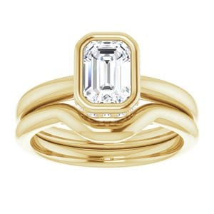 Rings 14K Yellow 7x5 mm Emerald Engagement Ring Mounting
