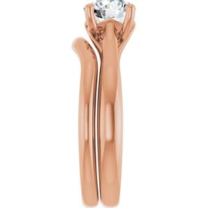 Rings 14K Rose 6.5 mm Round Solitaire Engagement Ring Mounting