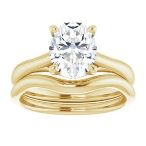 Rings 14K Yellow 9x7 mm Oval Solitaire Engagement Ring Mounting