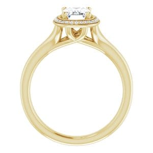 Rings 14K Yellow 7x5 mm Emerald Engagement Ring Mounting