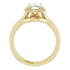 Rings 14K Yellow 7x5 mm Emerald Engagement Ring Mounting