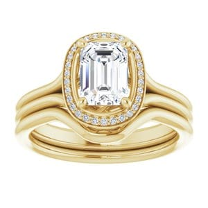 Rings 14K Yellow 7x5 mm Emerald Engagement Ring Mounting