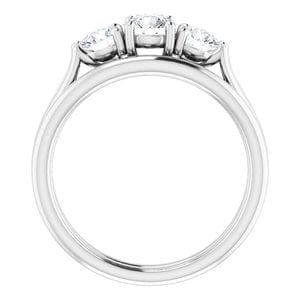 Rings 14K White 4.8 mm Round Engagement Ring Mounting