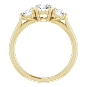 Rings 14K Yellow 5.5 mm Round Engagement Ring Mounting