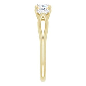 Rings 14K Yellow 5.5 mm Round Engagement Ring Mounting