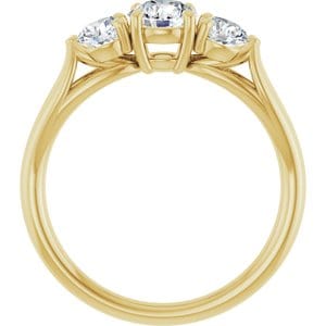 Rings 14K Yellow 5.2 mm Round Engagement Ring Mounting