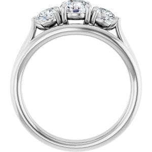 Rings 14K White 5.2 mm Round Engagement Ring Mounting