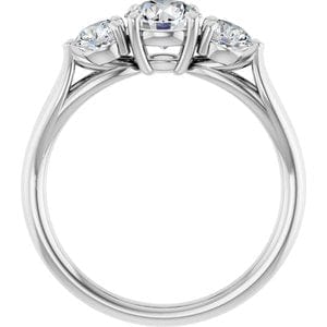 Rings 14K White 5.8 mm Round Engagement Ring Mounting