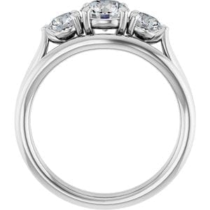 Rings 14K White 5.8 mm Round Engagement Ring Mounting
