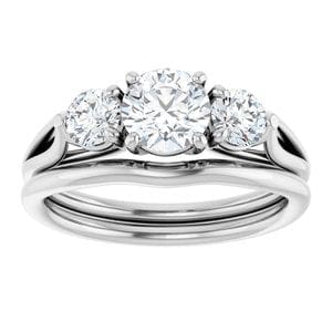 Rings 14K White 5.8 mm Round Engagement Ring Mounting