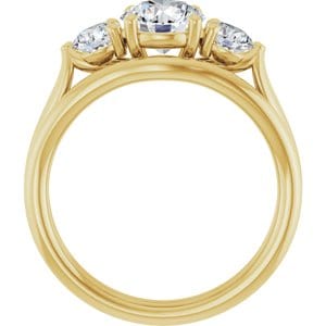 Rings 14K Yellow 6.5 mm Round Engagement Ring Mounting