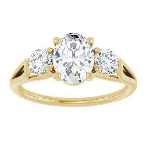 Rings 14K Yellow 8x6 mm Oval Engagement Ring Mounting