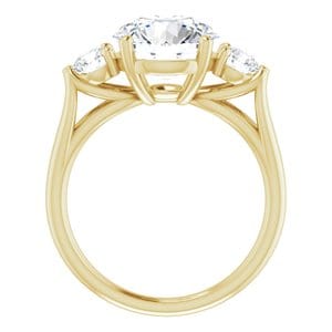 Rings 14K Yellow 9.4 mm Round Engagement Ring Mounting