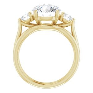 Rings 14K Yellow 9.4 mm Round Engagement Ring Mounting