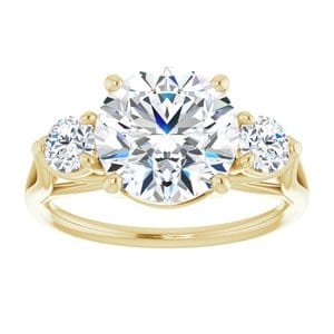 Rings 14K Yellow 9.4 mm Round Engagement Ring Mounting