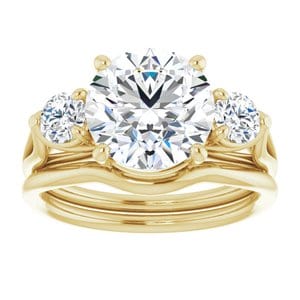 Rings 14K Yellow 9.4 mm Round Engagement Ring Mounting