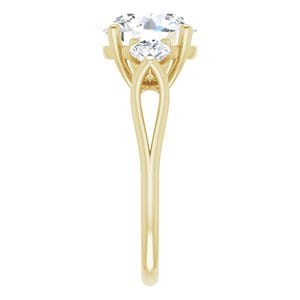 Rings 14K Yellow 9.4 mm Round Engagement Ring Mounting