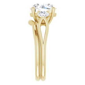 Rings 14K Yellow 9.4 mm Round Engagement Ring Mounting