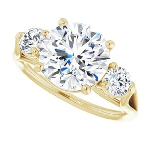 Rings 14K Yellow 9.4 mm Round Engagement Ring Mounting