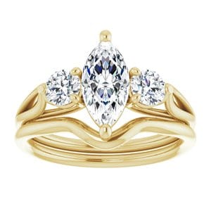 Rings 14K Yellow 10x5 mm Marquise Engagement Ring Mounting