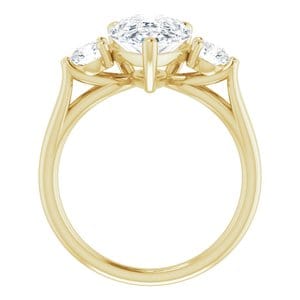 Rings 14K Yellow 12x8 mm Pear Engagement Ring Mounting