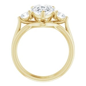 Rings 14K Yellow 12x8 mm Pear Engagement Ring Mounting