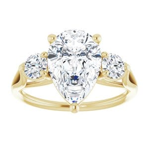 Rings 14K Yellow 12x8 mm Pear Engagement Ring Mounting