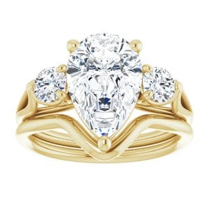 Rings 14K Yellow 12x8 mm Pear Engagement Ring Mounting