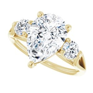 Rings 14K Yellow 12x8 mm Pear Engagement Ring Mounting