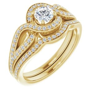 Rings 14K Yellow 4.4 mm Round Engagement Ring Mounting