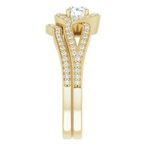 Rings 14K Yellow 4.4 mm Round Engagement Ring Mounting