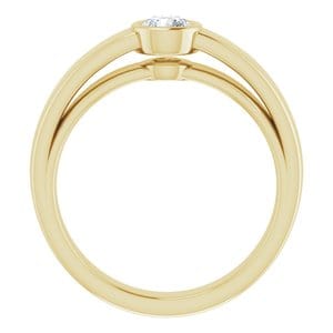 Rings 14K Yellow 4.1 mm Round Solitaire Engagement Ring Mounting