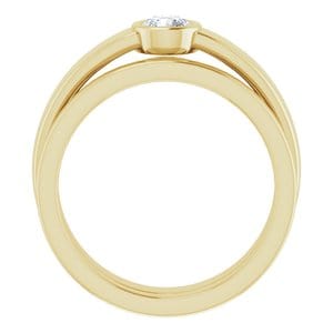 Rings 14K Yellow 4.1 mm Round Solitaire Engagement Ring Mounting