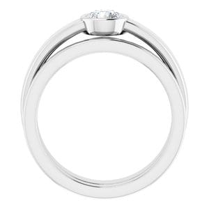 Rings 14K White 4.8 mm Round Solitaire Engagement Ring Mounting