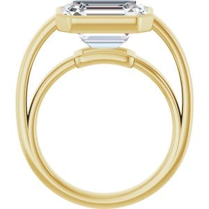 Rings 14K Yellow 11x9 mm Emerald Solitaire Engagement Ring Mounting