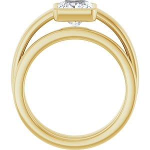 Rings 14K Yellow 6 mm Square Solitaire Engagement Ring Mounting