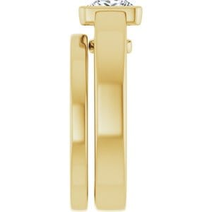 Rings 14K Yellow 6 mm Square Solitaire Engagement Ring Mounting